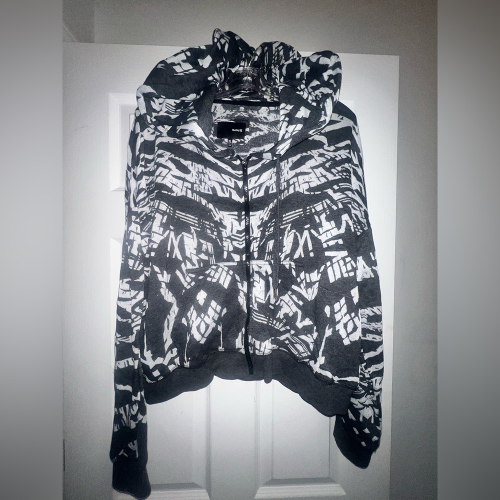 Women’s Hurley Gray Scale Graphic Hoodie sz XL